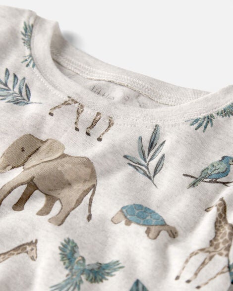  Product image 3 of Kid Safari Print Organic Cotton 2-Piece Pajamas