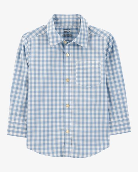  Product image 3 of Toddler 2-Piece Plaid Button-Down Shirt & Chino Shorts Outfit Set