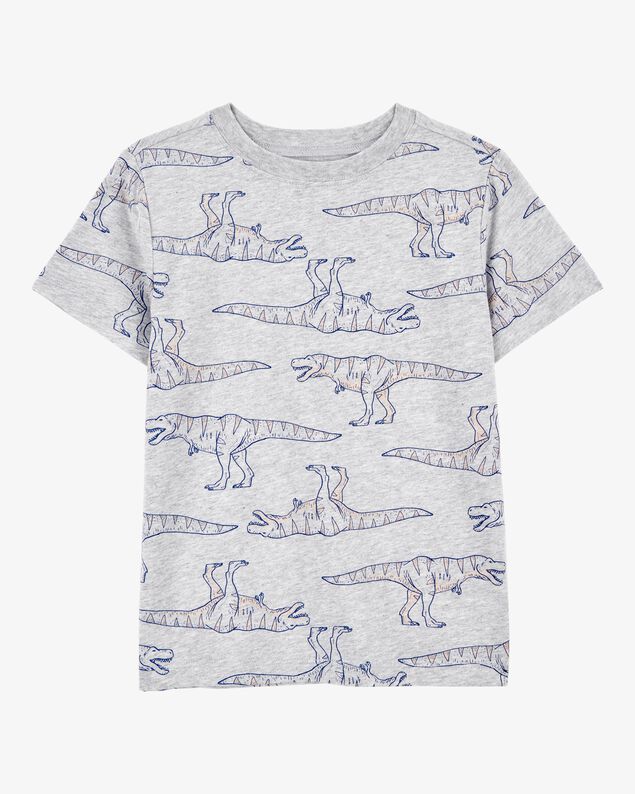 Product image 1 of Boys Dinosaur Print Short-Sleeve Tee - Grey