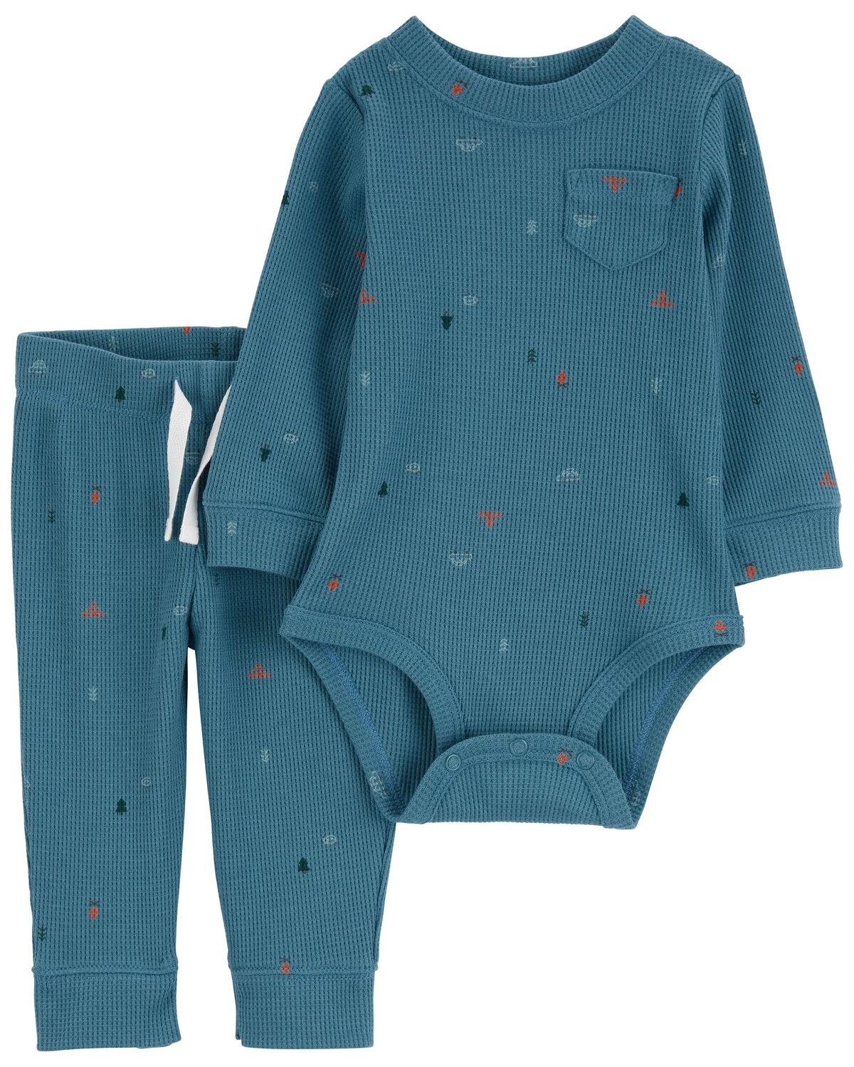 Baby 2-Piece Camp Print Bodysuit Pant Set - Carter