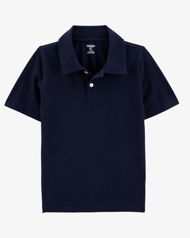 Product image 1 of Kid Pique Uniform Polo Shirt - Navy