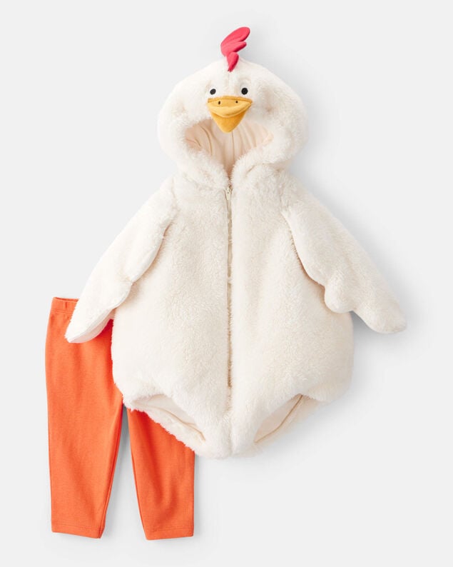 Product image 1 of Baby 2-Piece Chicken Halloween Costume - White/Orange