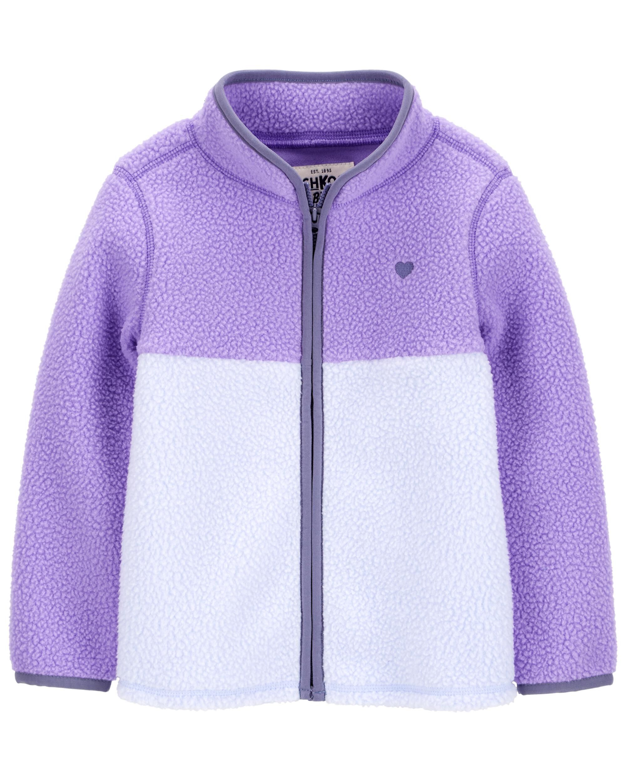 Oshkosh B gosh Toddler Girls Embroidered Teddy Fleece Jacket