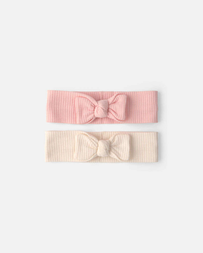 Baby Girl (NB-12M) Carter's(R) Solid Ribbed Headwraps - 2 pack