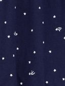 Navy - Kid Star Print Flowy Pull-On Shorts, Selected