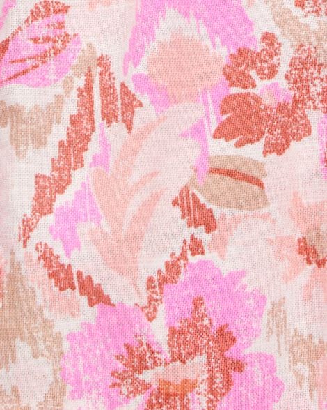  Product image 4 of Baby Floral Print Drawstring Shorts - Pink