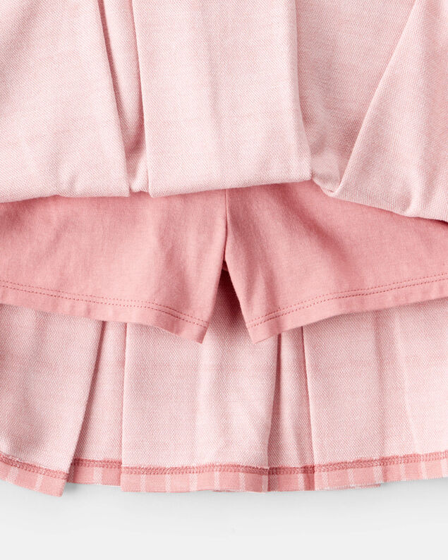 Product image 2 of Kid Plaid Pleated Pull-On Skort - Pink