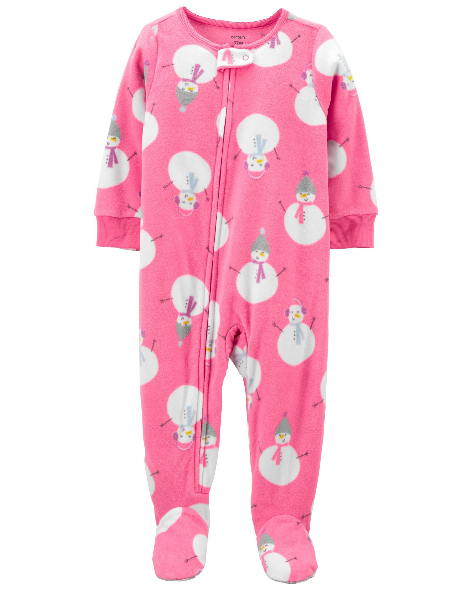carters baby girl fleece pajamas