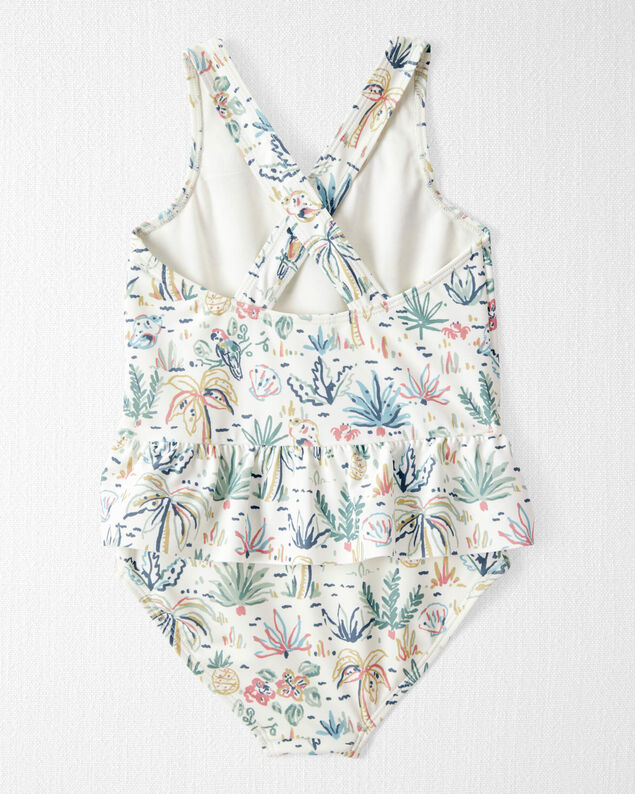Product image 2 of Toddler Girl Recycled Tropical Print Swimsuit