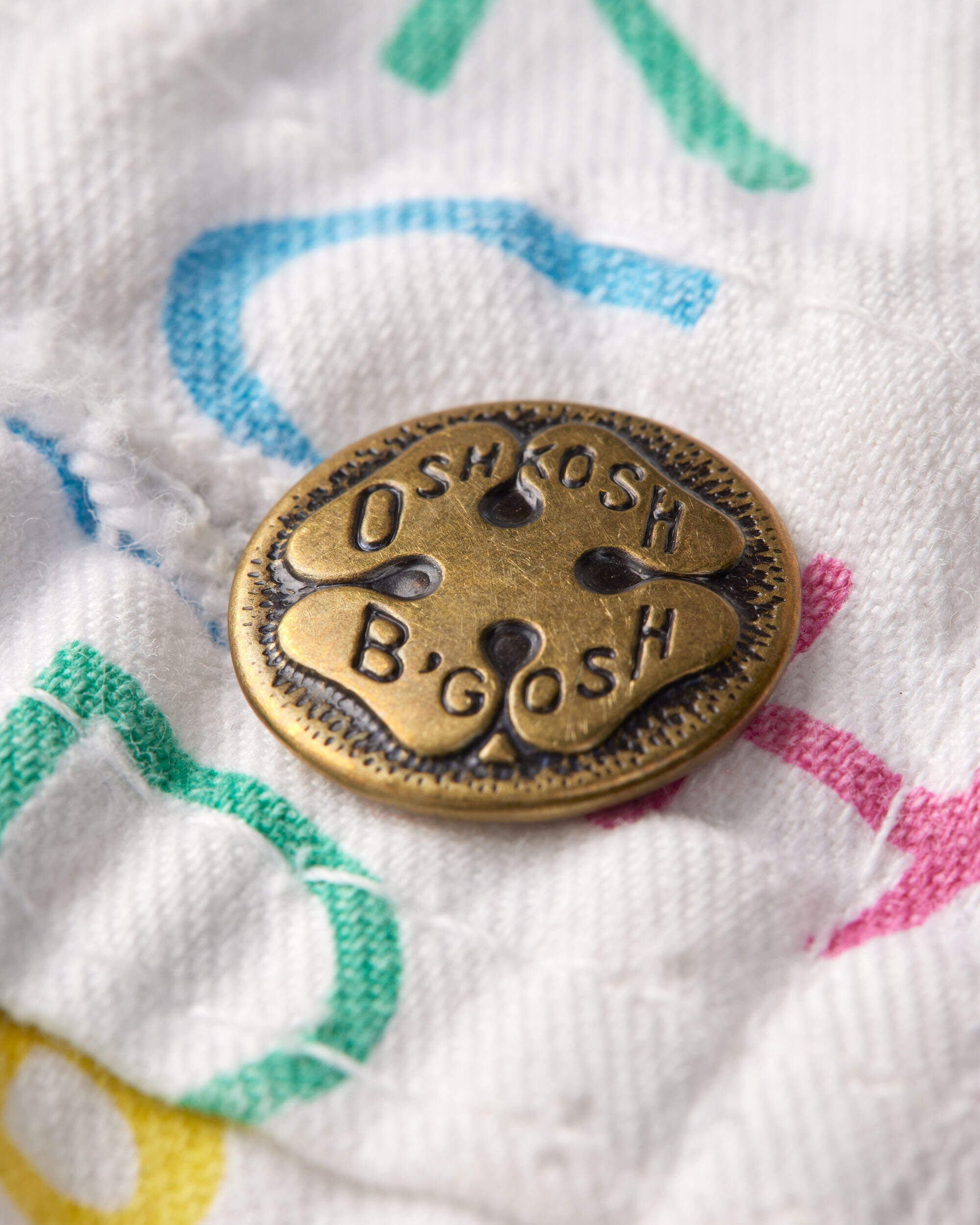 Baby 24M Vintage OKBG Print Denim Overalls from the OshKosh Archive Release, circa 1980s