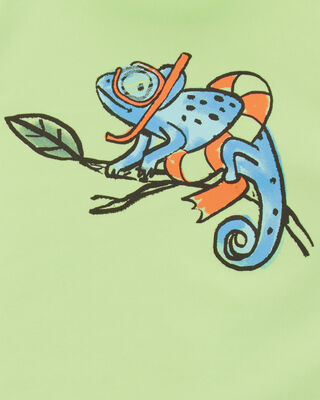 Product image 2 of Baby Boy 2-Piece Iguana Rashguard & Swim Trunks