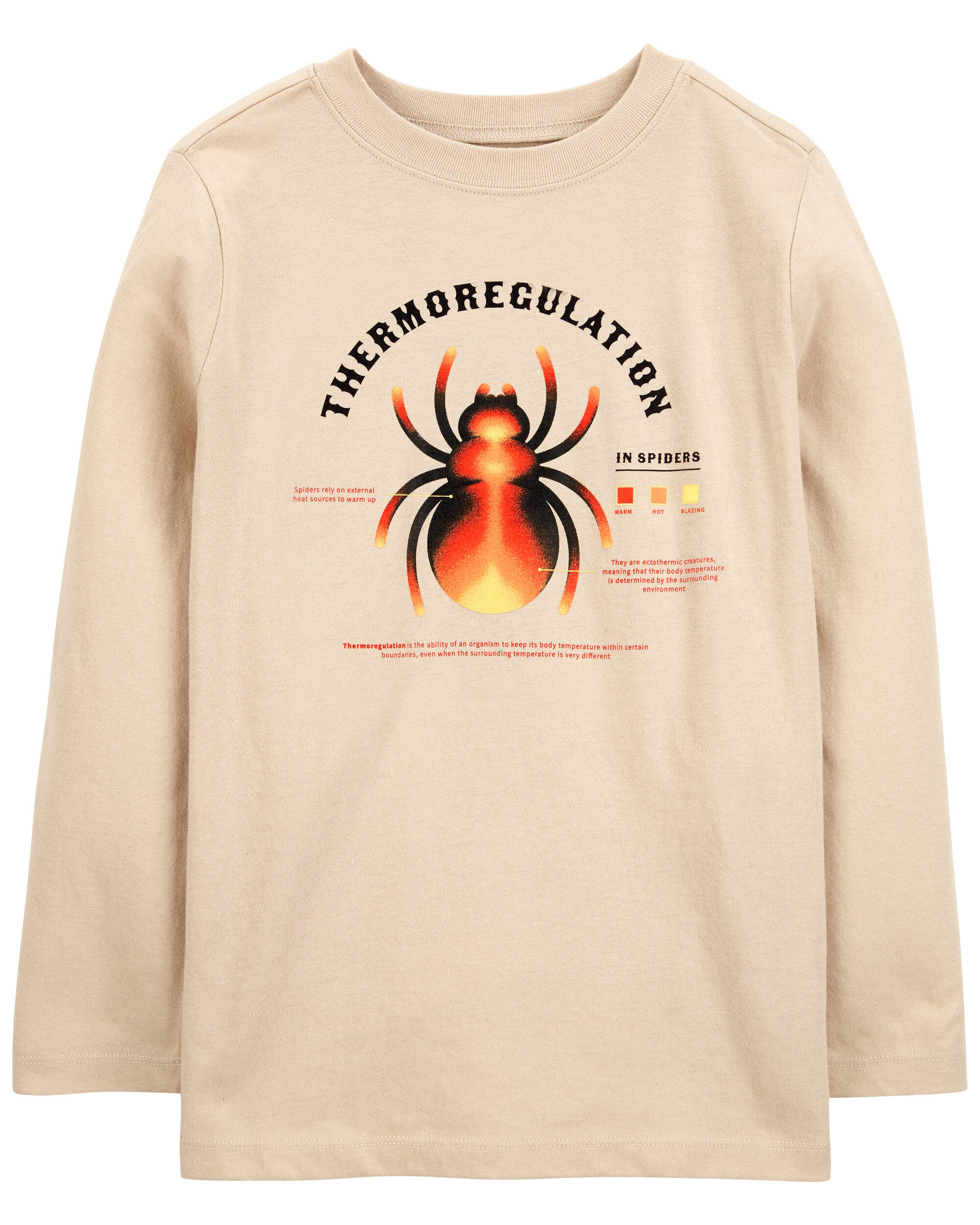 Kid Spider Cotton Blend Long-Sleeve Tee - Khaki - Carter's Kid Spider Cotton Blend Long-Sleeve Tee - Khaki - Carter's