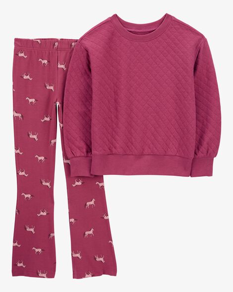 Product image 1 of Kid 2-Piece Quilted Top & Legging Set