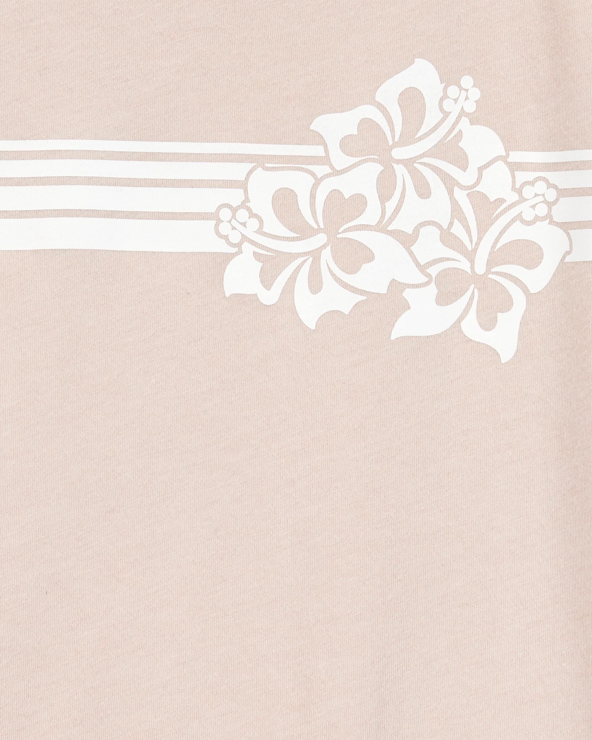 Boys Floral Short-Sleeve Graphic Tee - Khaki