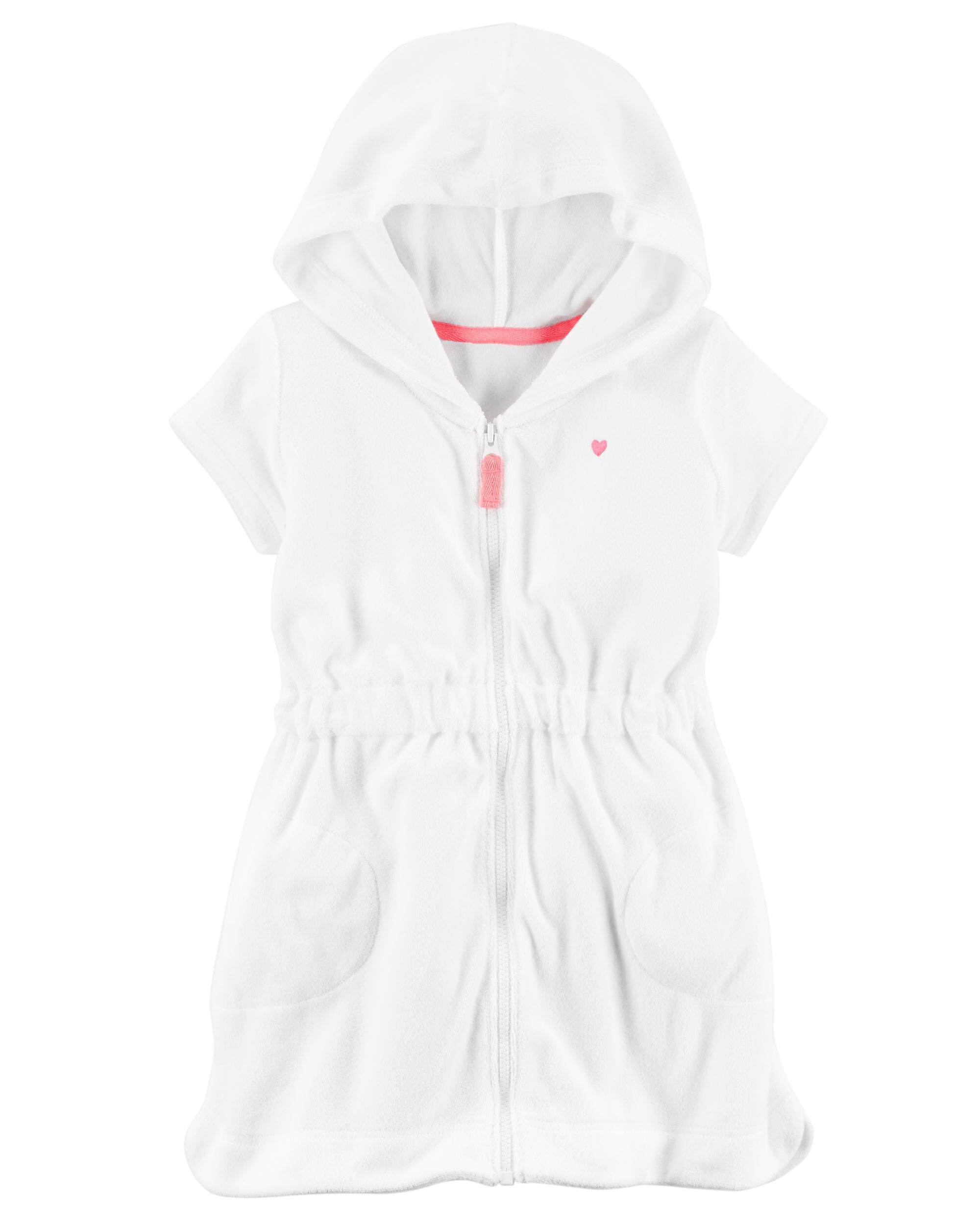 white terry cloth swimsuit cover up