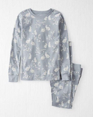 Product image 2 of Kid Bunny Print Easter Organic Cotton 2-Piece Pajamas