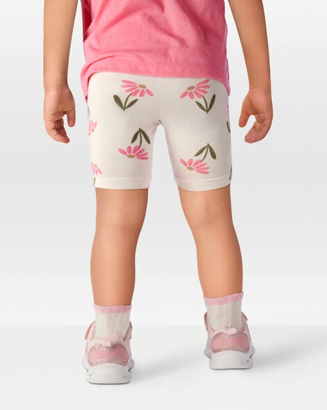  Product image 3 of Toddler Floral Bike Shorts - Ivory