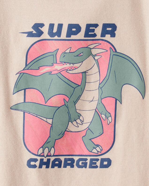 Product image 2 of Boys Dragon Short-Sleeve Graphic Tee - Brown