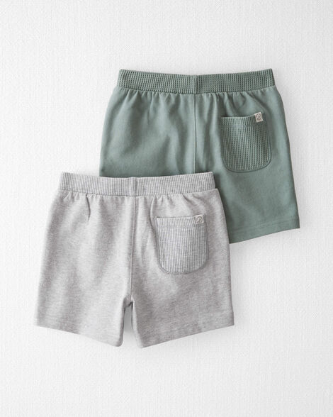  Product image 2 of Toddler 2-Pack Organic Cotton Waffle Knit Shorts