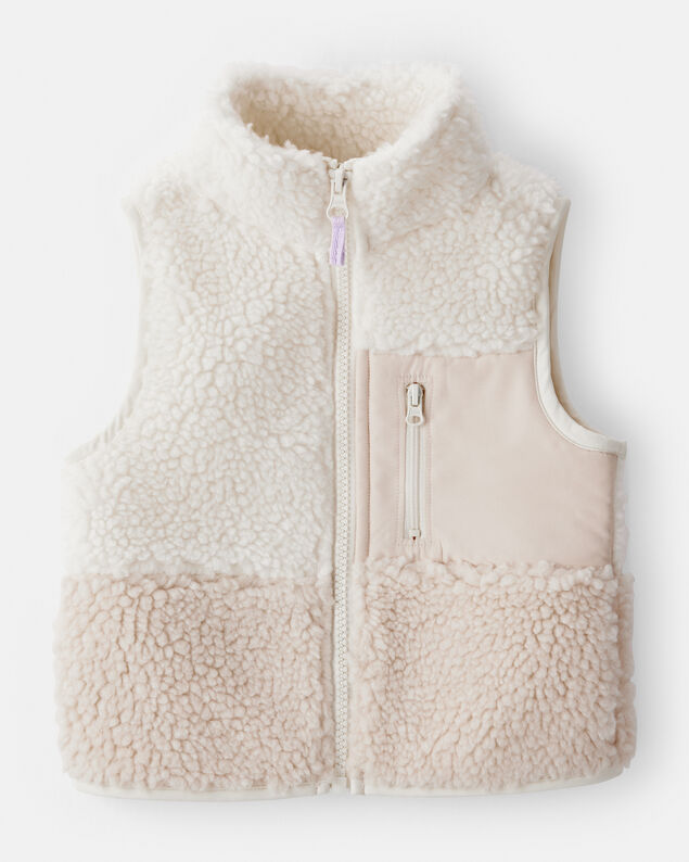 Product image 1 of Baby Girl Fleece Vest - Cream