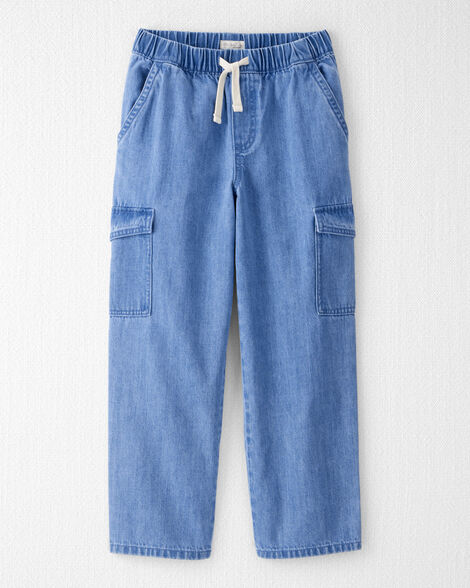 Kid Organic Cotton Denim Cargo Pants