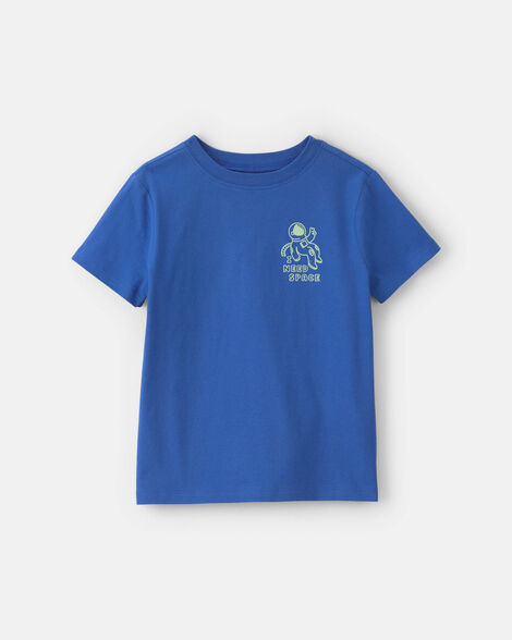 boys space graphic tee - blue