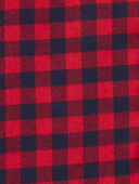 Red - Baby Plaid Button-Front Bodysuit, Selected