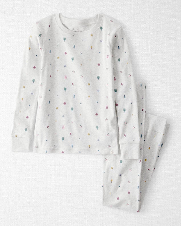 Product image 1 of Kid Organic Cotton Pajamas in Nature Icon Print