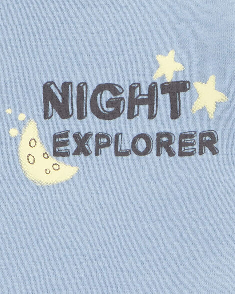  Product image 3 of Toddler Space Print Snug Fit Cotton 4-Piece Pajamas