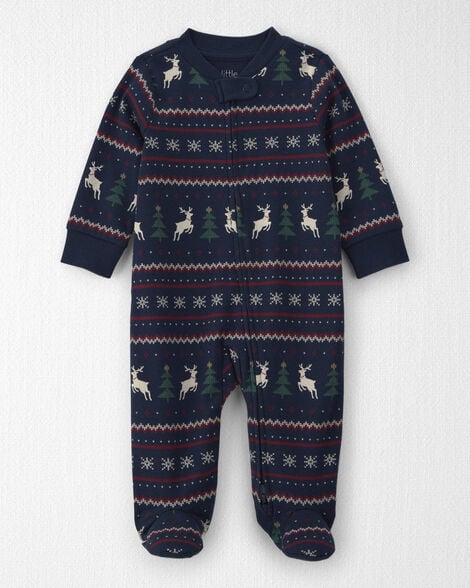 Baby Organic Cotton Fair Isle Sleep & Play Pajamas
