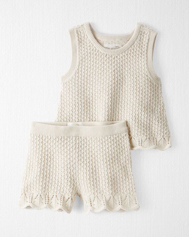 Product image 1 of Baby Girl 2-Piece Organic Cotton Sweater Knit Set
