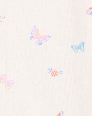 Product image 2 of Baby 1-Piece Butterfly 100% Snug Fit Cotton Romper Pajamas - Ivory