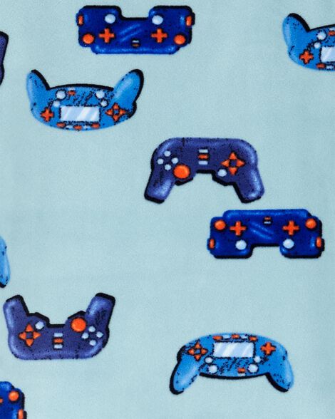 Kid 2-Piece Fuzzy Velboa Video Game Pajamas - Carter