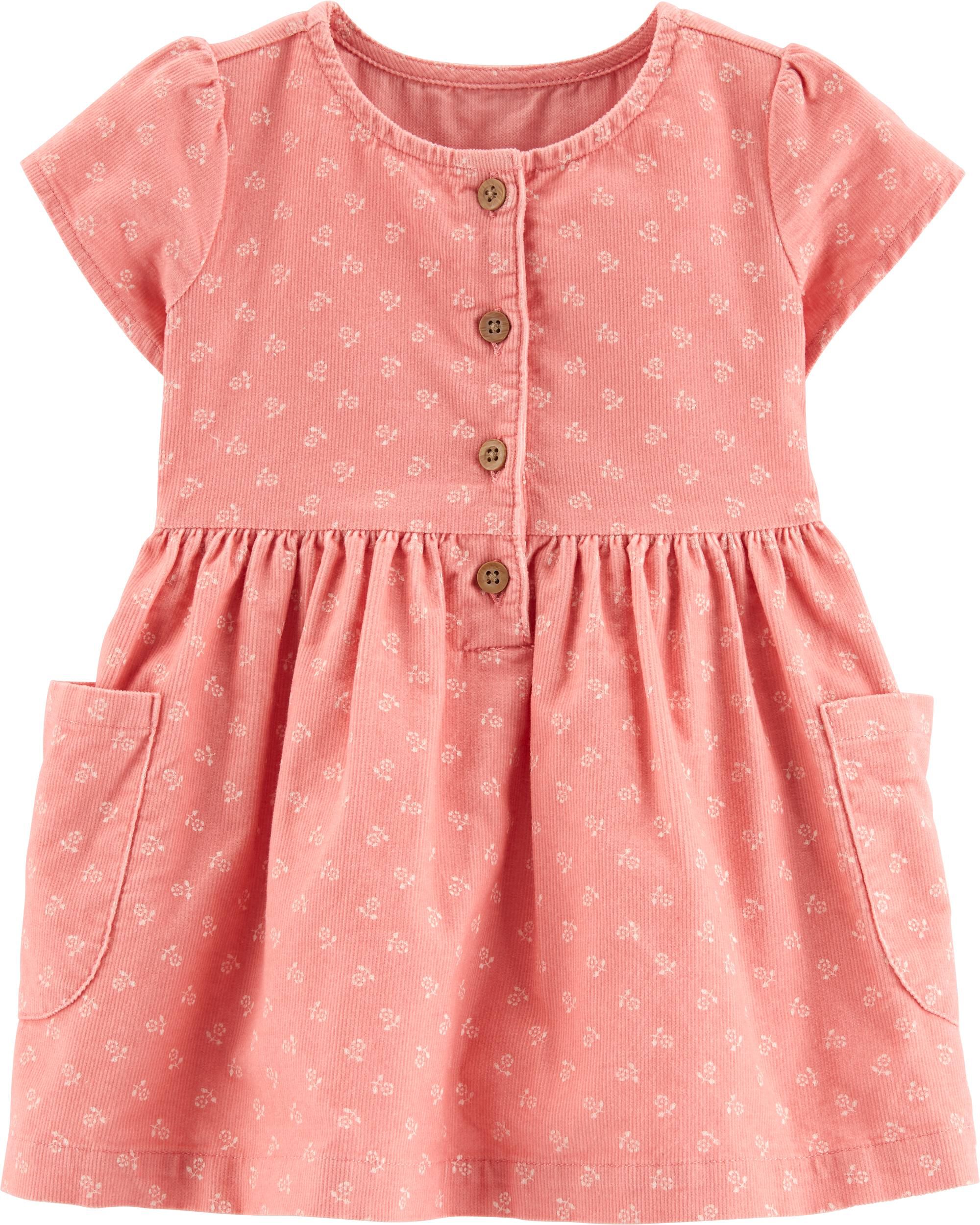 baby girl red corduroy dress