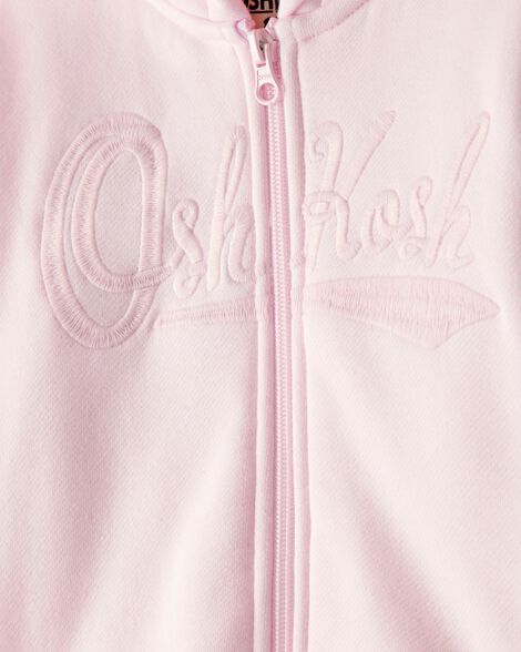 Toddler Girl Hooded Zip-Up Jacket - Pink