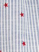 Blue - Toddler Striped Star Print Tank - Blue, Selected