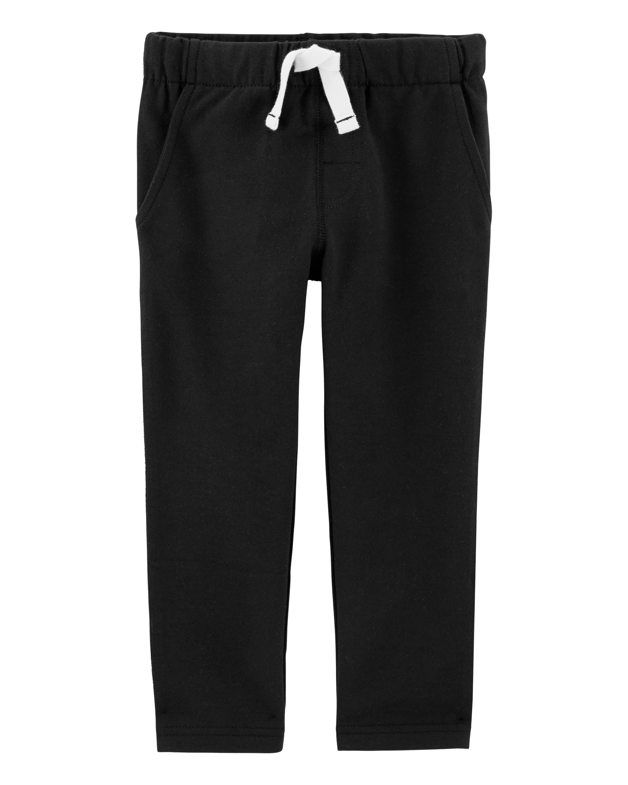 Toddler Boy Pull-On French Terry Pants - Black