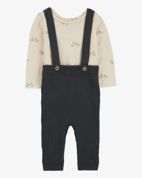 baby 2-piece bodysuit & sweater coveralls