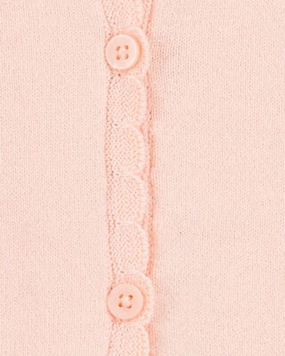 Product image 2 of Toddler Scalloped Trim Cardigan Sweater - Pink