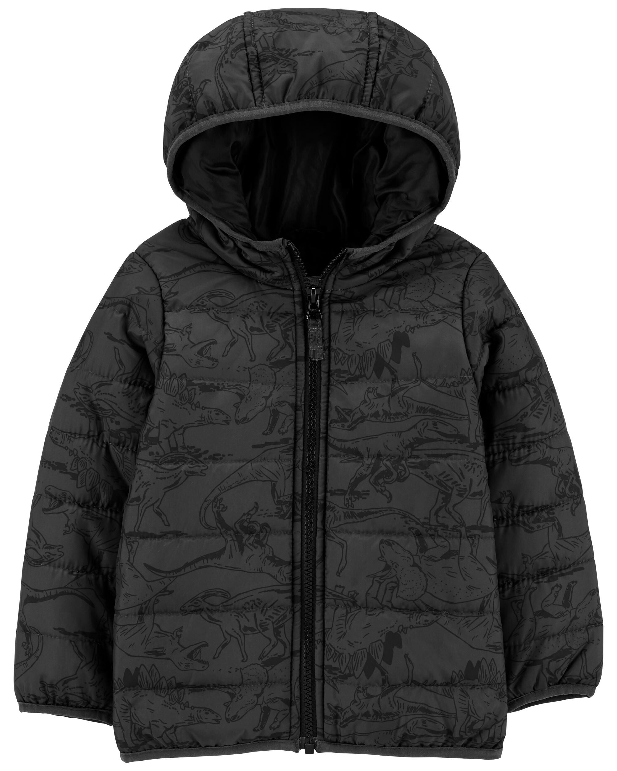 Toddler Dinosaur Packable Puffer Jacket Carter s Carter s