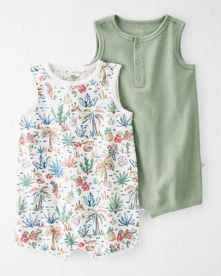 Product image 1 of Baby 2-Pack Organic Cotton Rompers