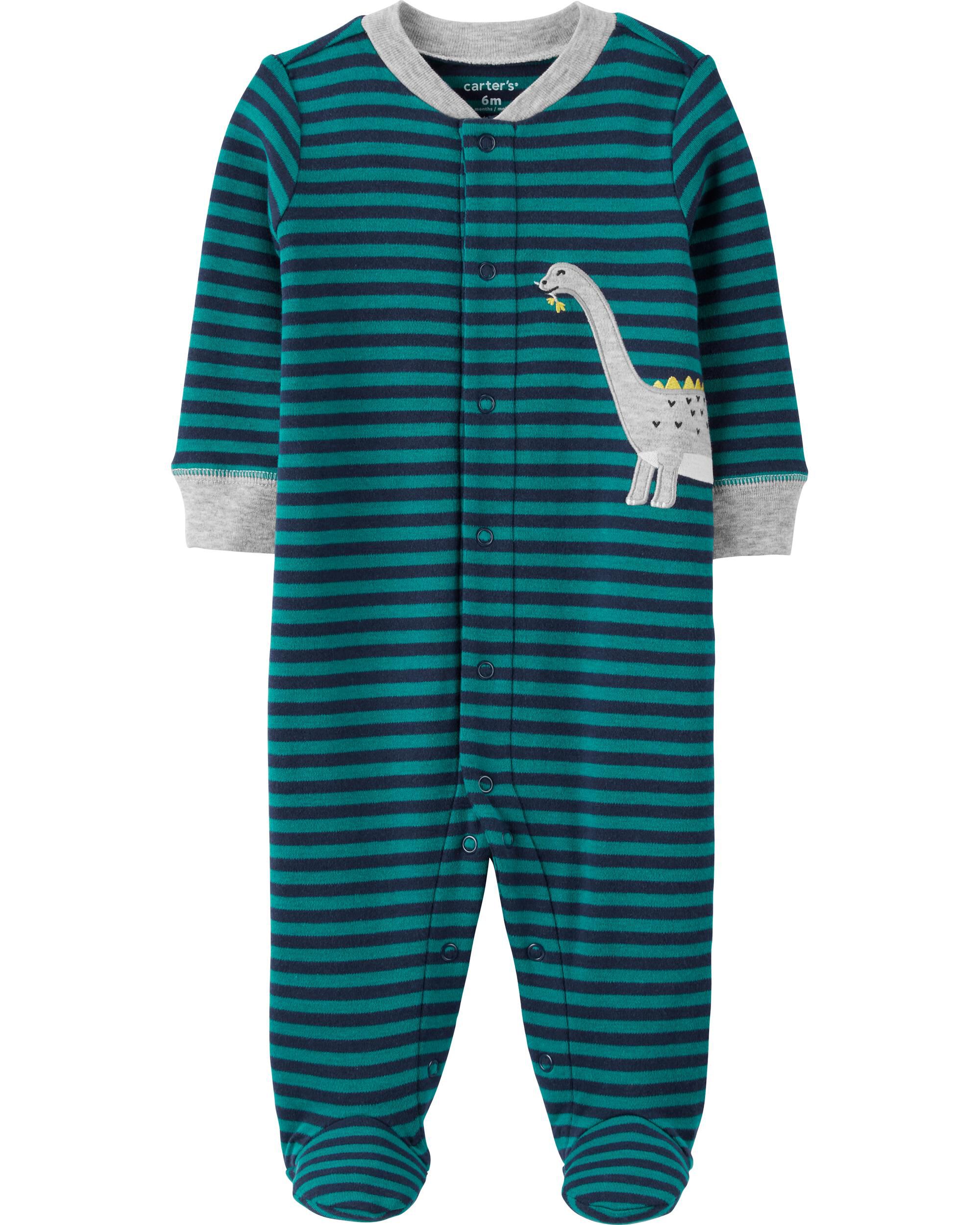 *CLEARANCE* Dinosaur Snap-Up Cotton Sleep & Play