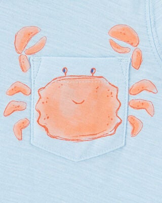 Product image 2 of Baby  2-Piece  Crab Short Set - Blue/Orange