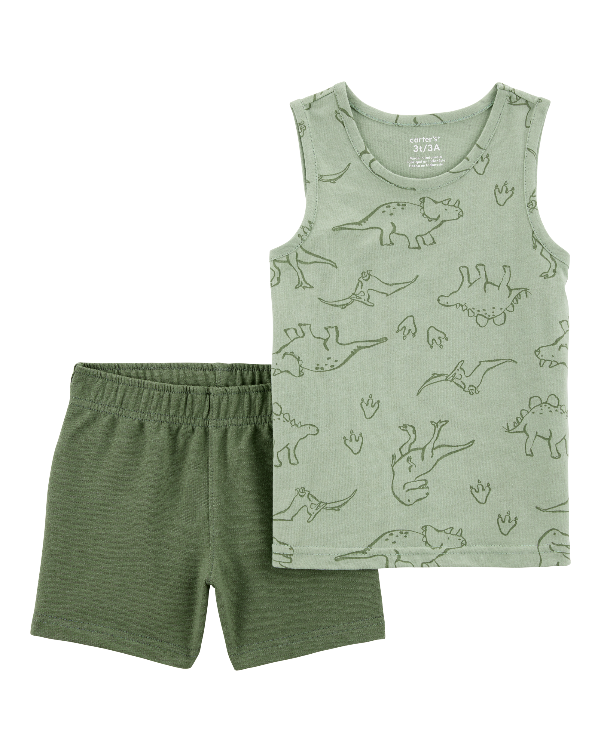 Baby 2-Piece Dinosaur Tank & Pull-On Short Set
