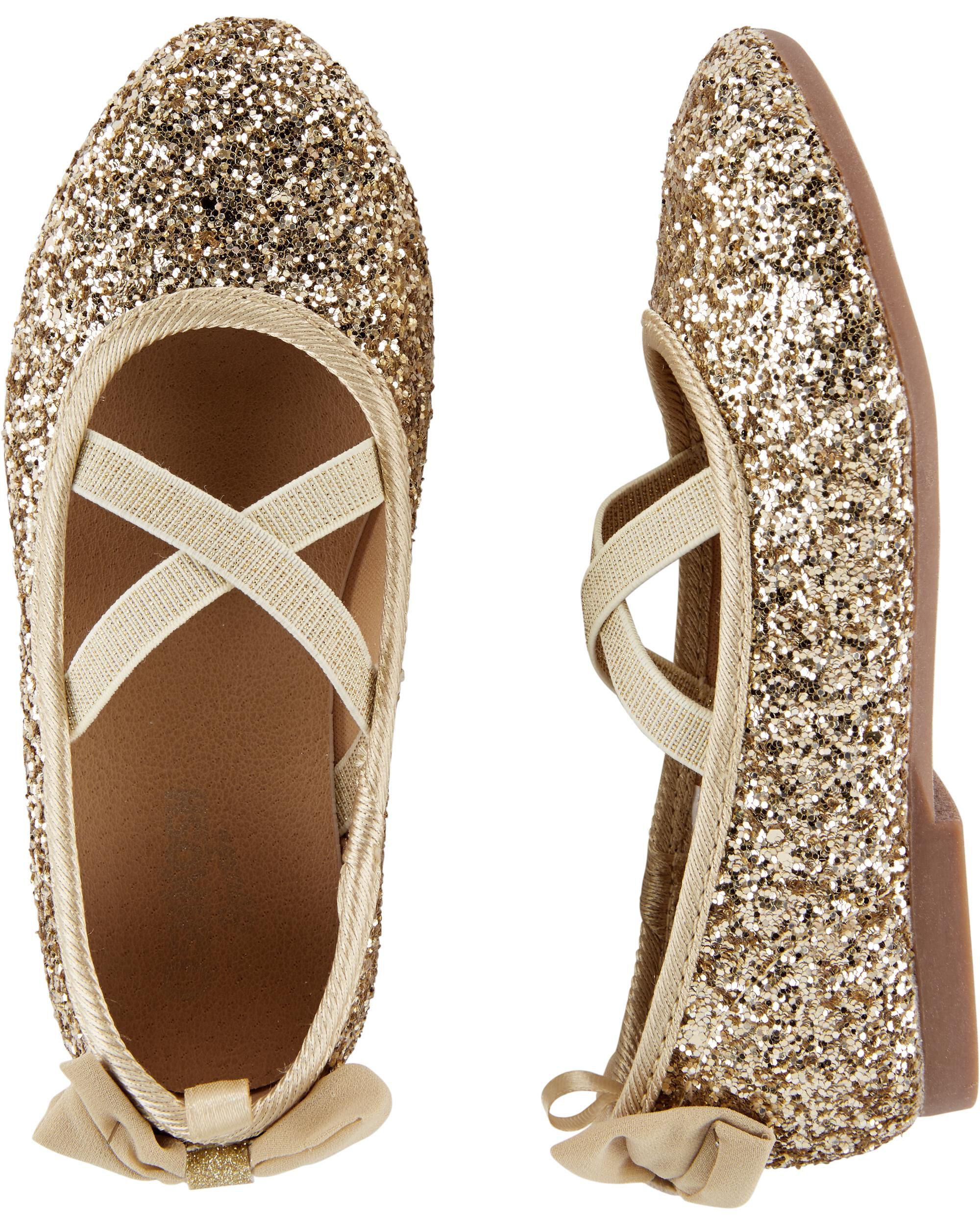 carter's glitter ballet flats