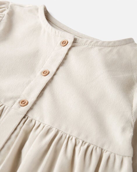  Product image 3 of Toddler Organic Cotton Corduroy Button-Front Dress