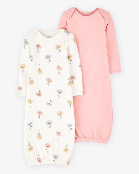  Product image 1 of Baby 2-Pack PurelySoft Sleeper Gowns - Pink