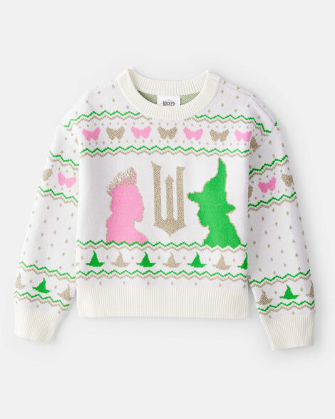 girls wicked long-sleeve sweater - ivory