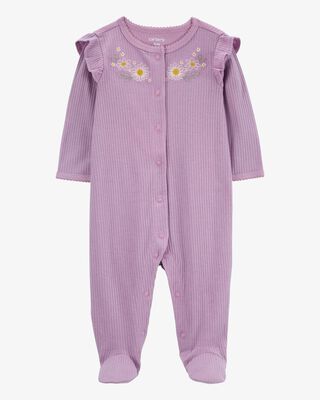 Product image 1 of Baby Floral Snap-Up Thermal Sleep & Play Pajamas