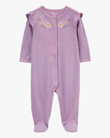  Product image 1 of Baby Floral Snap-Up Thermal Sleep & Play Pajamas
